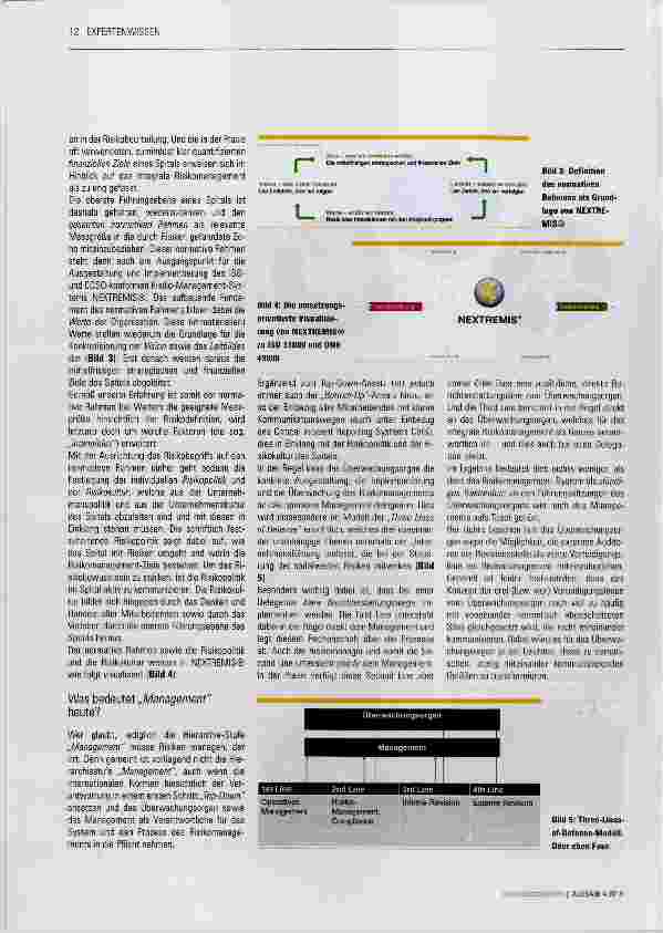 Vorschauseite 3: Internationale best practice im integralen Risikomanagement von Spitälern