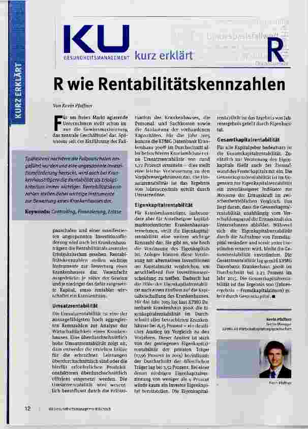 Vorschauseite 1: R wie Rentabilitätskennzahlen