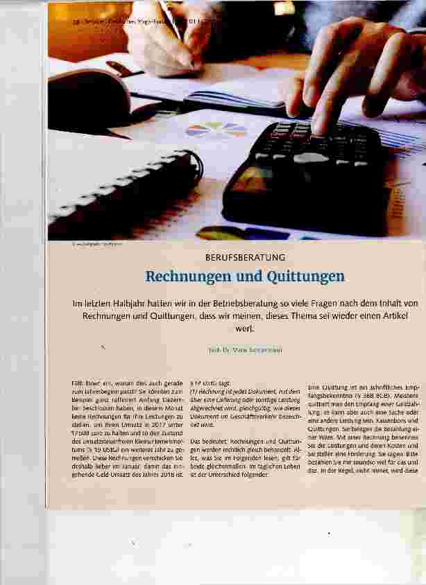 Vorschauseite 1: Rechnungen und Quittungen