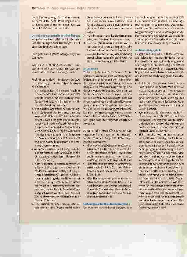 Vorschauseite 3: Rechnungen und Quittungen