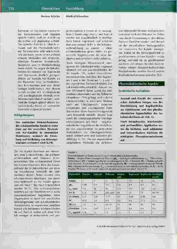 Vorschauseite 3: Klinische Anwendung und Toxizität von Lokalanästhetika