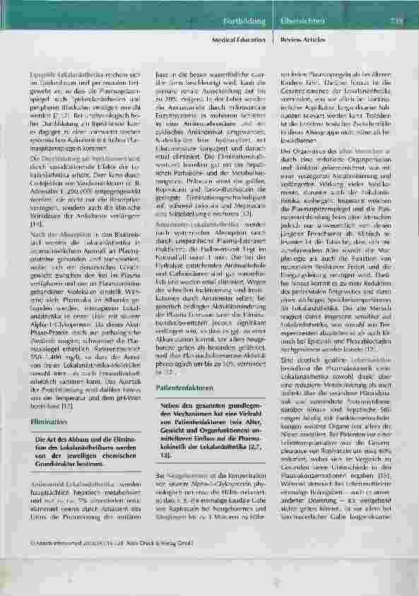 Vorschauseite 4: Klinische Anwendung und Toxizität von Lokalanästhetika