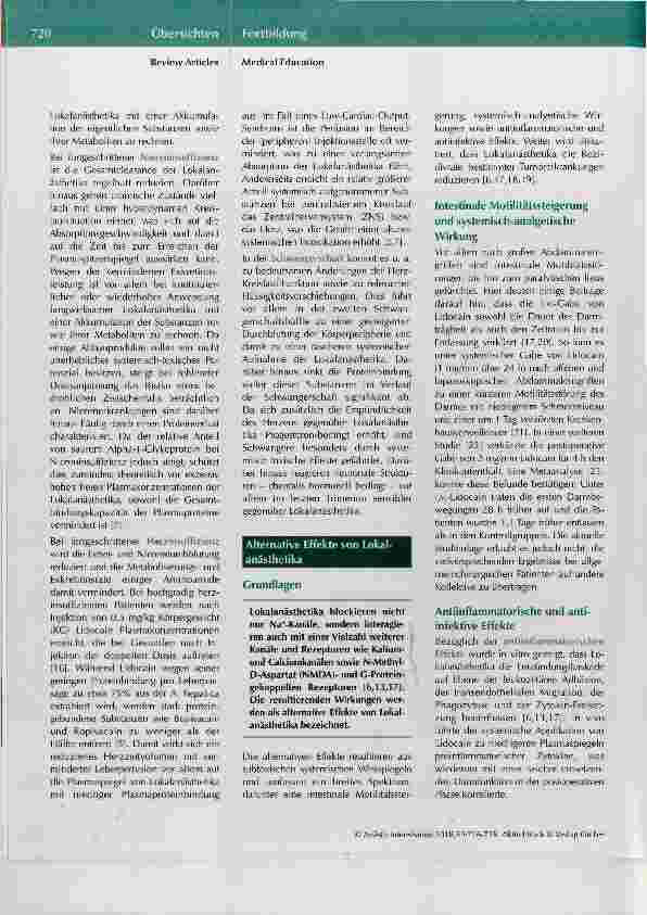 Vorschauseite 5: Klinische Anwendung und Toxizität von Lokalanästhetika