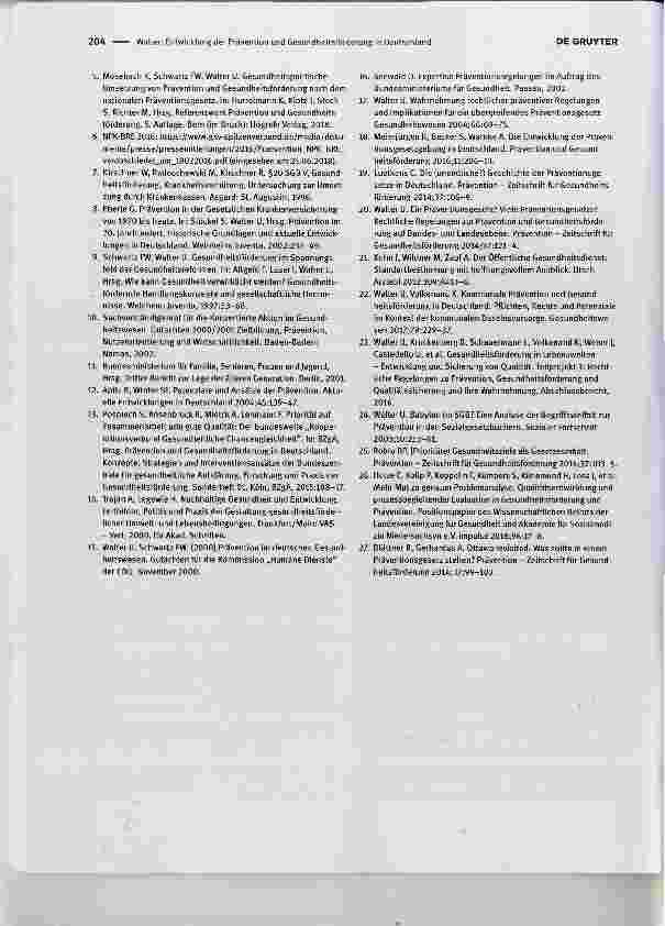 Vorschauseite 4: Der lange Weg zum Präventionsgesetz Entwicklung der Prävention und Gesundheitsförderung in Deutschland The long road to the prevention law development of prevention and health pro…