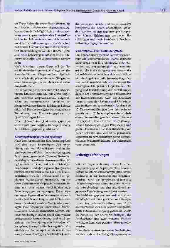 Vorschauseite 3: Nach der Ausbildung sofort in die Intensivpflege: Ein neues Einarbeitungskonzept der Uniklinik Köln macht das möglich