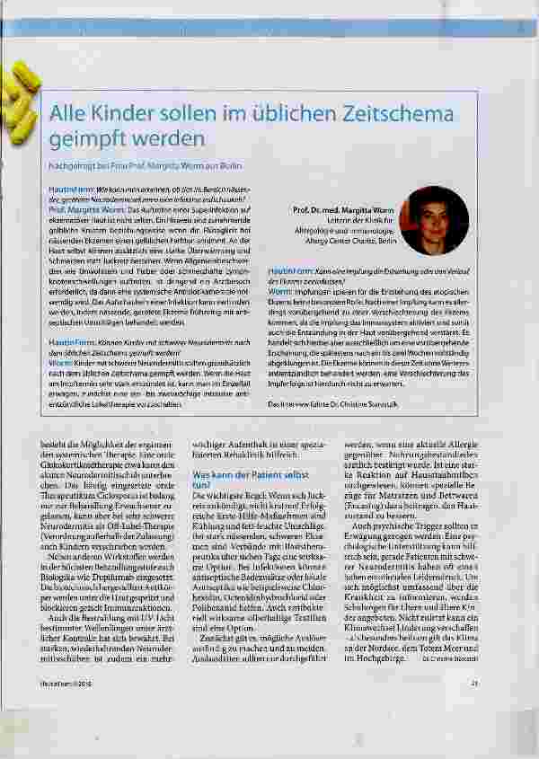 Vorschauseite 2: Schwere Formen profitieren von breitem Therapieangebot