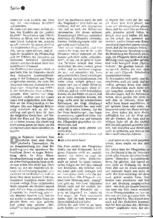 Vorschauseite 3: Ethische Konflikte in der Pflege, 4. Folge: Macht und Hilflosigkeit - Zur Problematik der Patientenrolle -