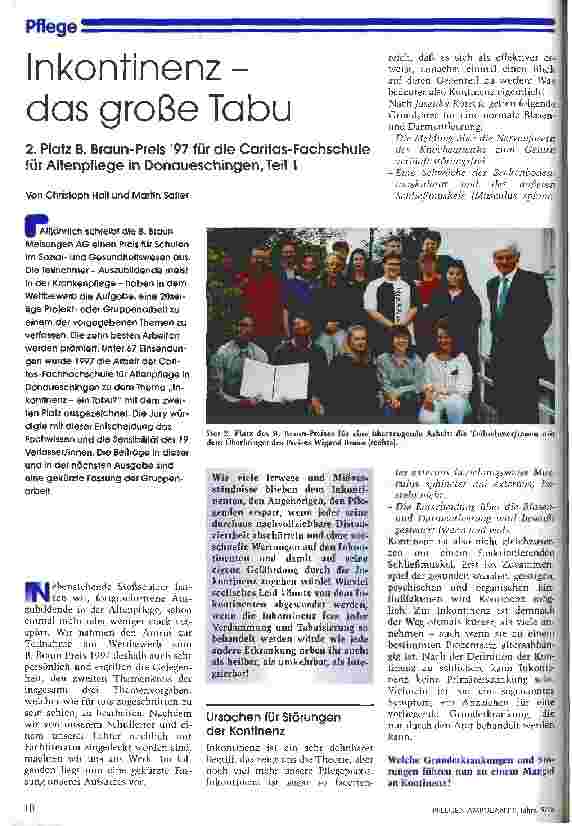 Vorschauseite 1: Inkontinenz - das große Tabu (Teil 1)