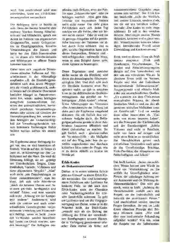 Vorschauseite 5: Ethik für den Krankenhaus-Alltag Zur Arbeit en einem Ethik-Kodex eines Krankenhauses