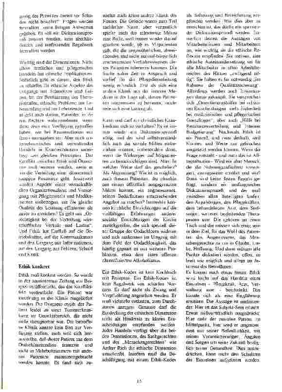 Vorschauseite 6: Ethik für den Krankenhaus-Alltag Zur Arbeit en einem Ethik-Kodex eines Krankenhauses