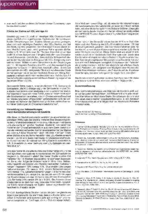 Vorschauseite 3: Kombinationstherapie macht intensive Cholesterinsenkung besser verträglich
