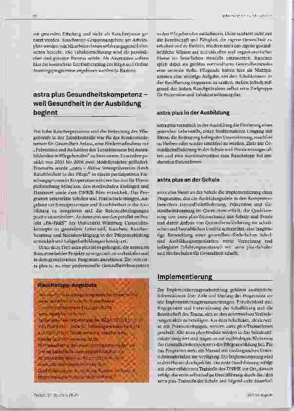 Vorschauseite 4: Rauchfrei weil Gesundheit unsere Aufgabe ist!