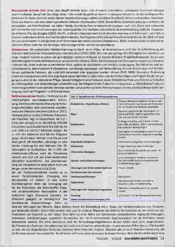 Vorschauseite 2: PATIENTEN-ORIENTIERTE BERATUNG BEI DEGENERATIVEN ERKRANKUNGENHERAUSFORDERUNG IN DER STATIONÄREN PFLEGE
