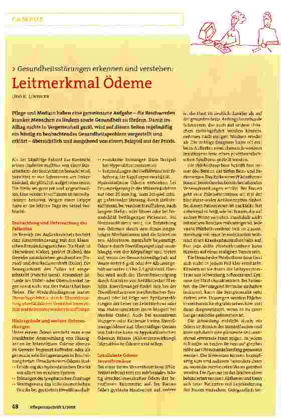 Vorschauseite 1: Leitmerkmal Ödeme