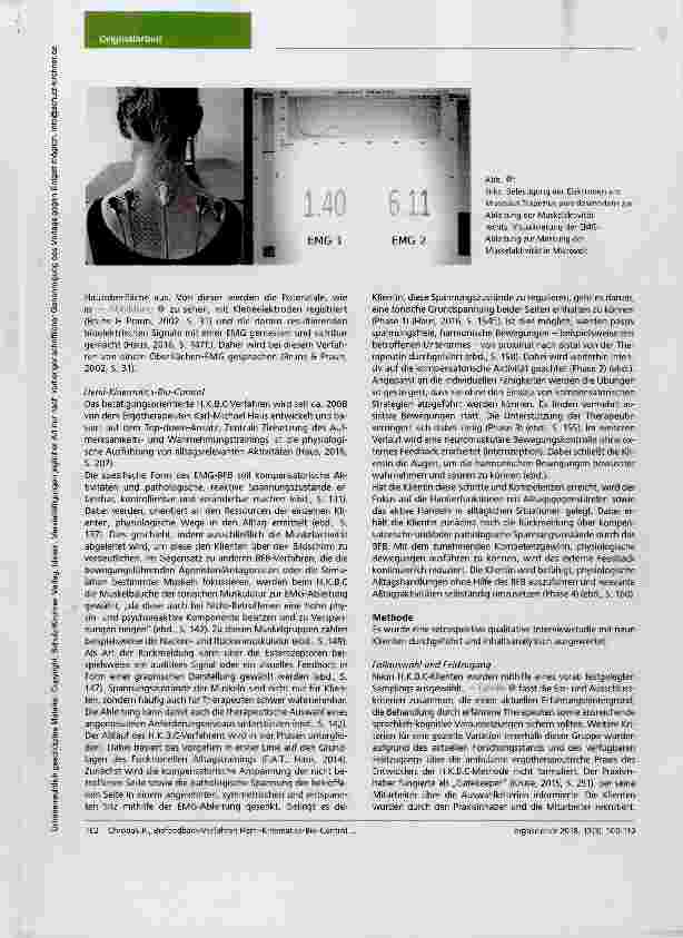 Vorschauseite 3: Das subjektive Erleben des Biofeedback-Verfahrens Hemi-Kinematics-Bio-Control: Durchführung, Alltagstransfer und Wirkung aus Sicht von Schlaganfall-Klienten