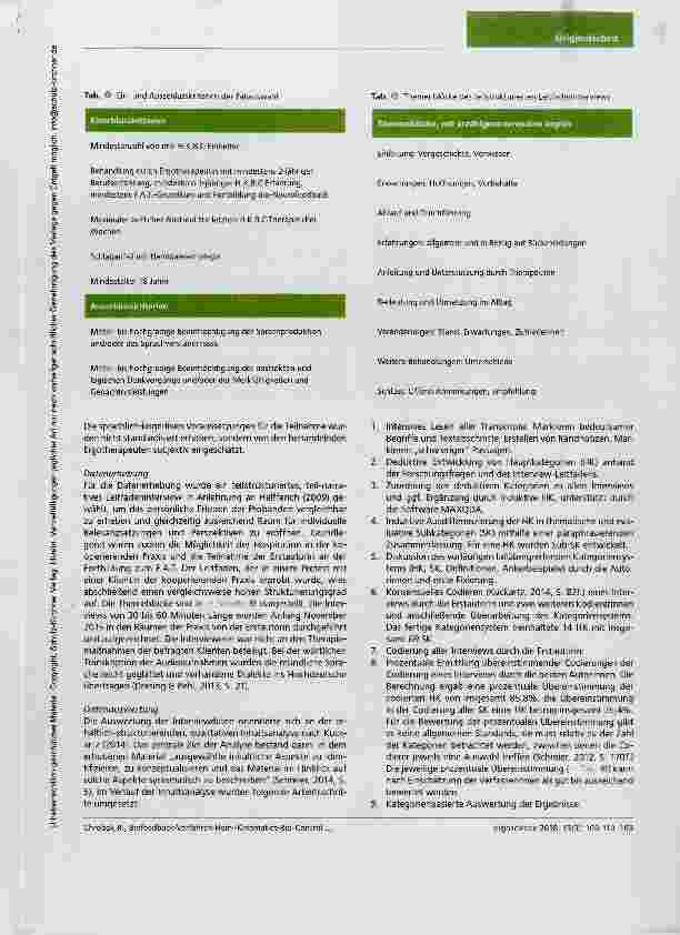 Vorschauseite 4: Das subjektive Erleben des Biofeedback-Verfahrens Hemi-Kinematics-Bio-Control: Durchführung, Alltagstransfer und Wirkung aus Sicht von Schlaganfall-Klienten