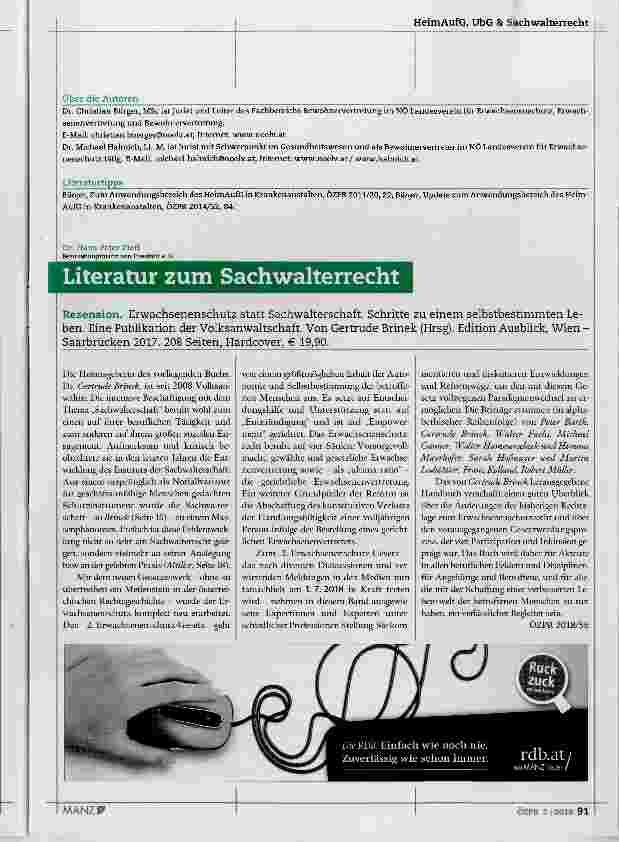 Vorschauseite 4: Zur Anwendung des HeimAufG in Aufnahme-/ Erstversorgungseinheiten und Ambulanzen von Krankenanstalten