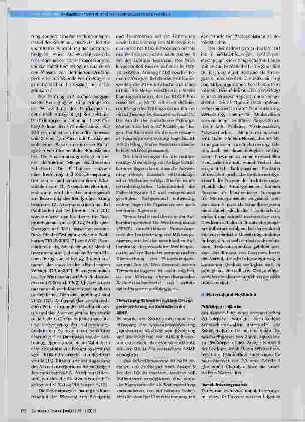 Vorschauseite 2: Enzymatischer Schnelltest für die Gesamtprozessleistung maschineller Aufbereitungsprozesse für thermolabile Endoskope (RDG-E-Prozesse)
