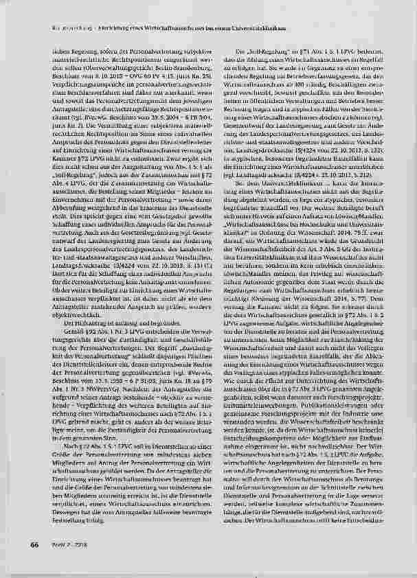 Vorschauseite 2: Einrichtung eines Wirtschaftsausschusses bei einem Universitätsklinikum