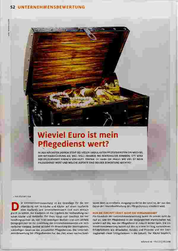 Vorschauseite 1: Wieviel Euro ist mein Pflegedienst wert?