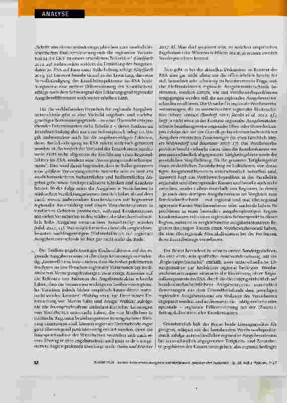 Vorschauseite 6: Risikostrukturausgleich und Wettbewerb; zwischen den Gutachten