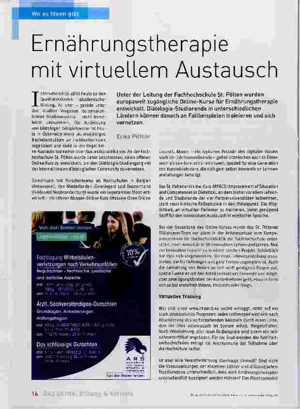 Vorschauseite 1: Ernährungstherapie mit virtuellem Austausch