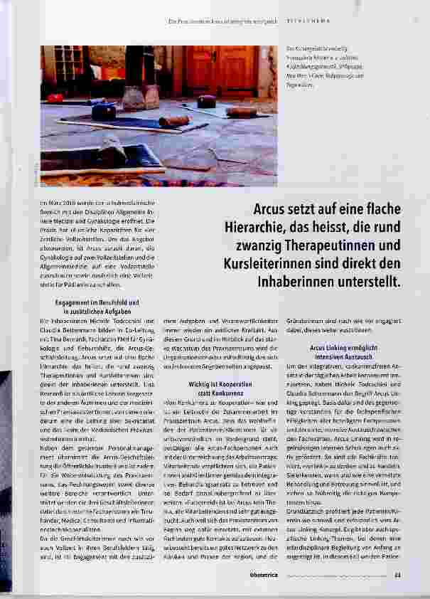 Vorschauseite 4: Das Praxiszentrum Arcus ist integrativ erfolgreich