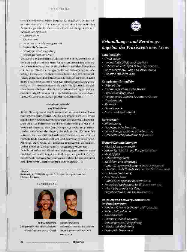 Vorschauseite 5: Das Praxiszentrum Arcus ist integrativ erfolgreich