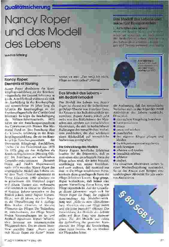 Vorschauseite 1: Nancy Roper und das Modell des Lebens