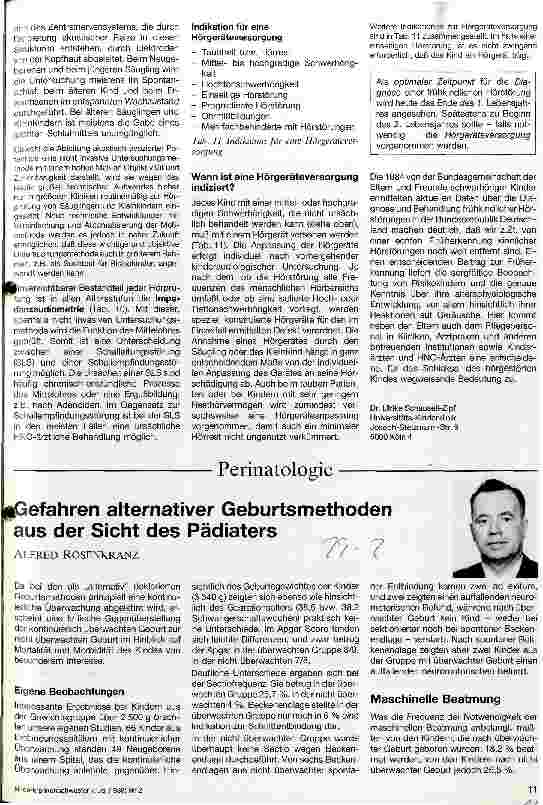 Vorschauseite 1: Gefahren alternativer Geburtsmethoden aus der Sicht des Pädiaters