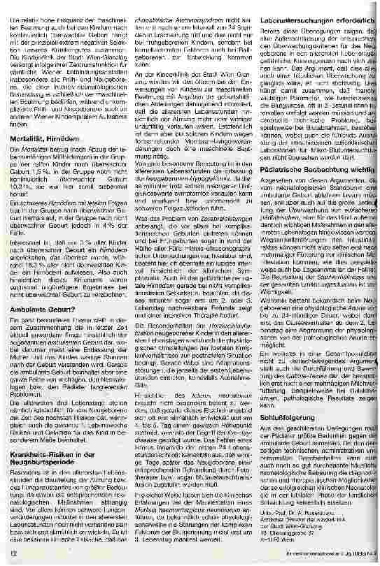 Vorschauseite 2: Gefahren alternativer Geburtsmethoden aus der Sicht des Pädiaters