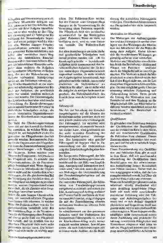 Vorschauseite 2: Fehlzeiten im Krankenhaus Ursachen und Maßnahmen zur Reduzierung