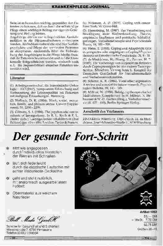 Vorschauseite 4: Lebensqualität, Krankheitsbewältigung und psychologische Aspekte bei der Betreuung von Patienten mit malignen Tumoren im Kopf-Hals-Bereich