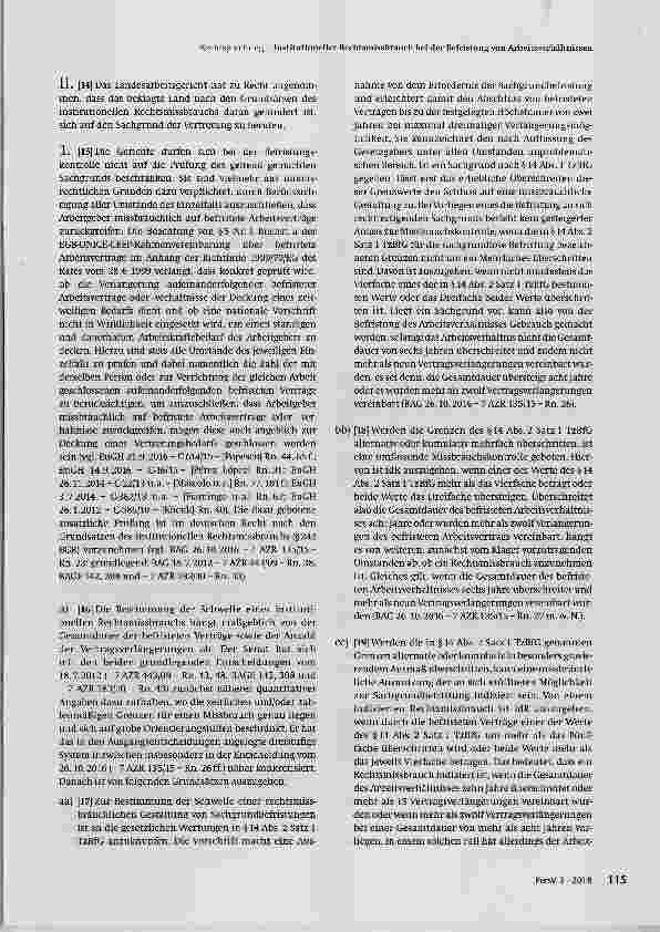 Vorschauseite 3: Institutioneller Rechtsmissbrauch bei der Befristung von Arbeitsverhältnissen