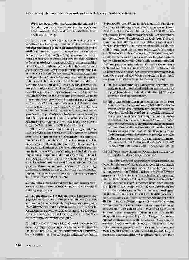 Vorschauseite 4: Institutioneller Rechtsmissbrauch bei der Befristung von Arbeitsverhältnissen