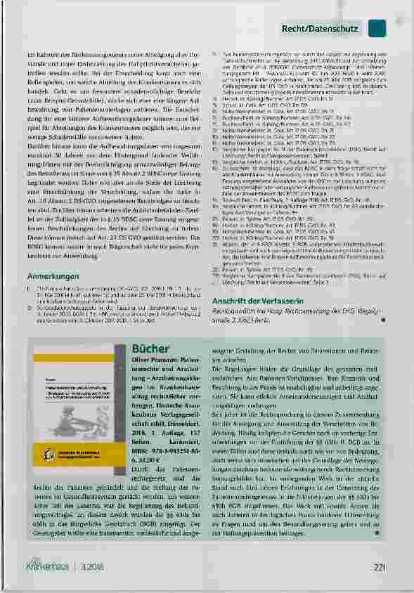 Vorschauseite 5: Löschung von Patientendaten gemäß DS-GVO ändert sich etwas?
