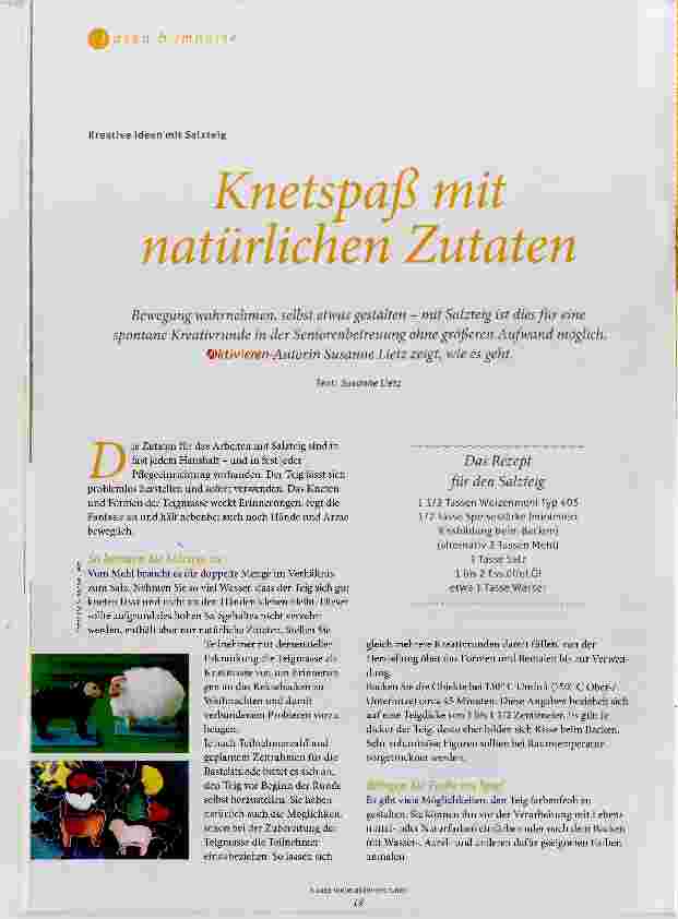 Vorschauseite 1: Knetspaß mit natürlichen Zutaten