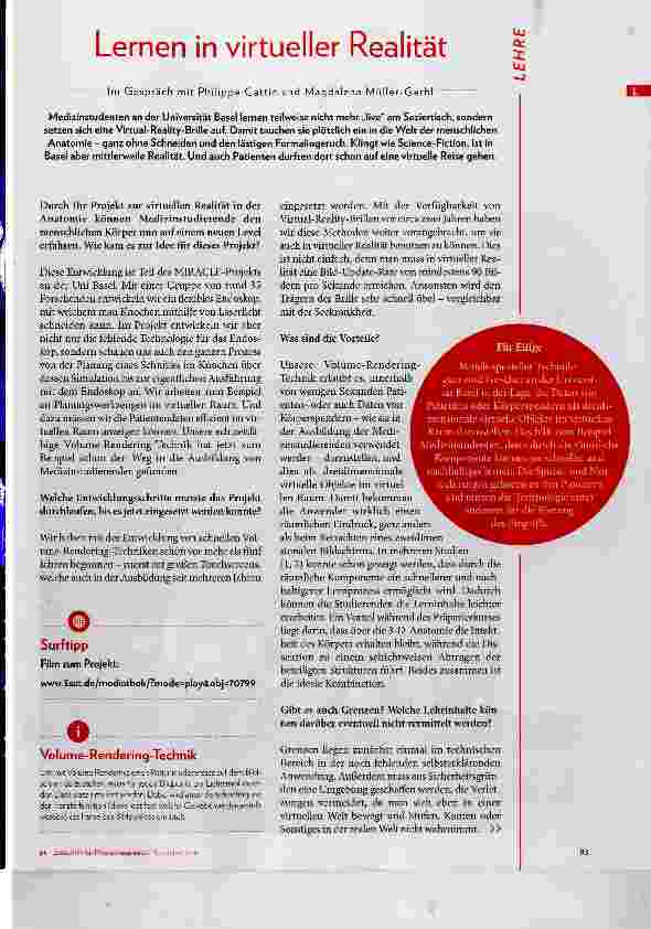 Vorschauseite 2: Lernen in virtueller Realität