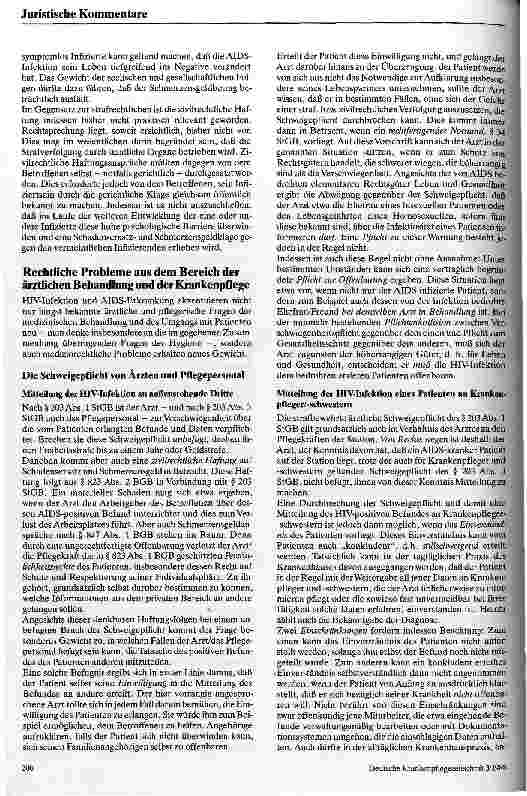 Vorschauseite 3: Rechtsfragen bei AIDS