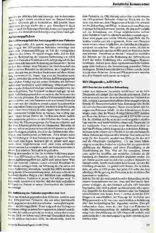 Vorschauseite 4: Rechtsfragen bei AIDS