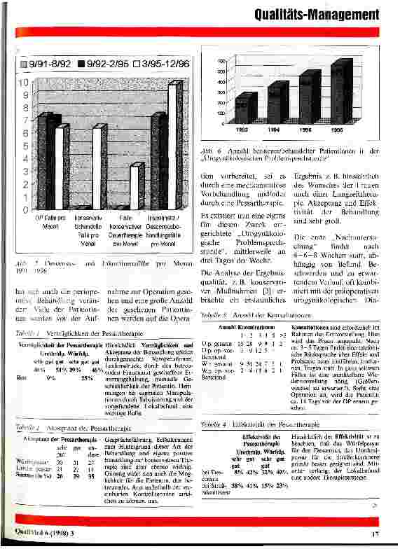 Vorschauseite 6: QMS nach DIN EN ISO 9000ff in dwer Praxis - was hat QMS in der Urogynäkologie der Frauenklinik des St. -Josefs-Hospitals bewirkt?