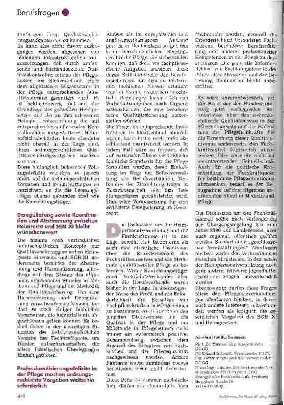 Vorschauseite 3: Deregulierung oder anarchischer Prozeß? Heimpersonalverordnung in der Diskussion