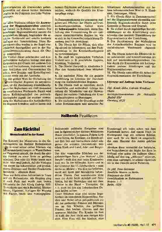 Vorschauseite 2: Zur Verantwortung der Oberin bei der Durchsetzung des Antimikrobiellen Regimes