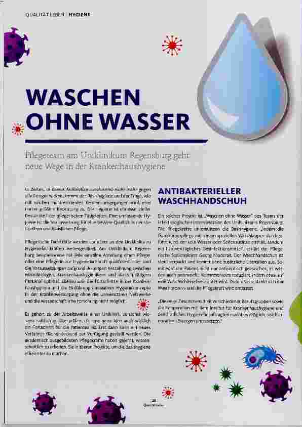 Vorschauseite 1: WASCHEN OHNE WASSER