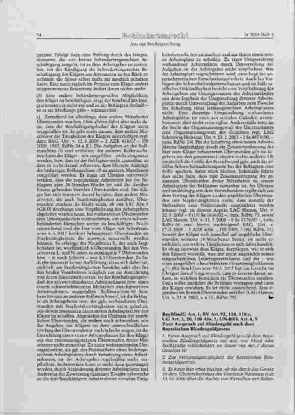 Vorschauseite 6: KSchG § 1 Abs. 2; SGB IX §§ 81 Abs. 4, 85; ZPO § 286 Ordentliche betriebsbedingte Kündigung eines schwerbehinderten Menschen