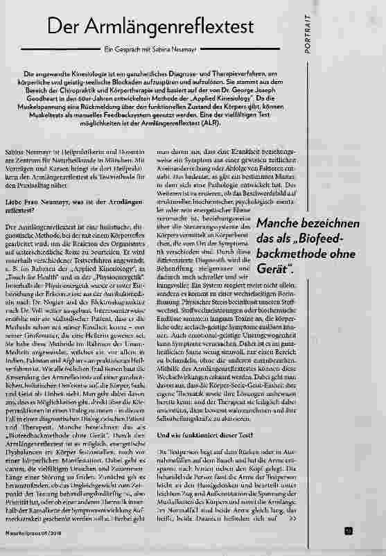 Vorschauseite 2: Der Armlängenreflextest