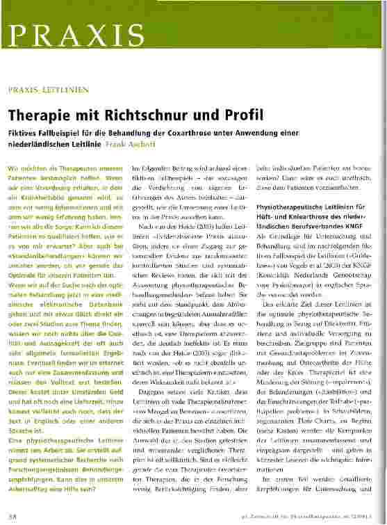 Vorschauseite 1: Therapie mit Richtschnur und Profil