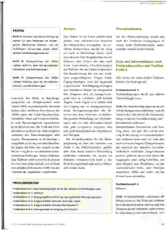 Vorschauseite 4: Therapie mit Richtschnur und Profil