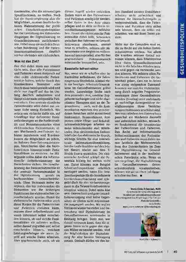 Vorschauseite 3: Perspektivenwechsel bei der elektronischen Gesundheitskarte