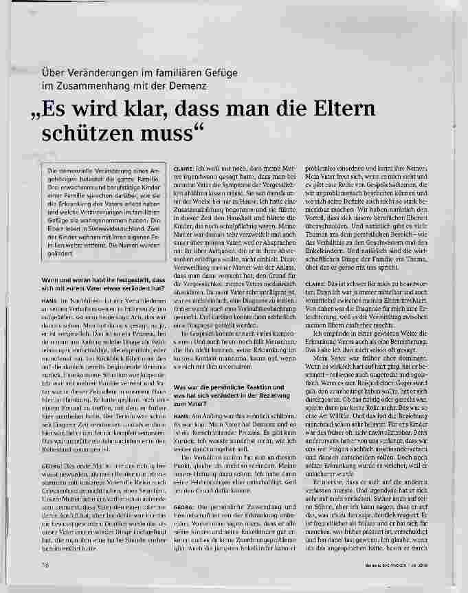 Vorschauseite 1: Es wird klar, dass man die Eltern schützen muss